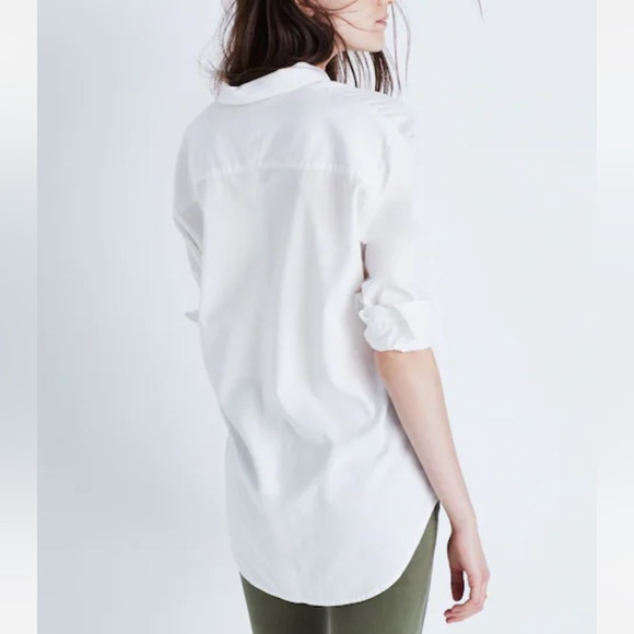 MADEWELL Long Sleeve Button Up Boyshirt‎ SZ M Oversized Classic Basic Minimalist - Picture 2 of 9